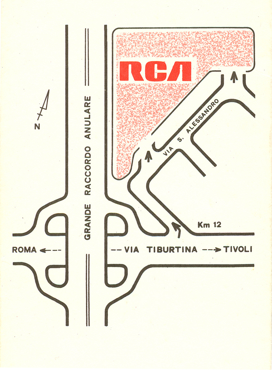 La piantina che spiega il posizionamento della RCA sul Grande Raccordo Anulare di Roma