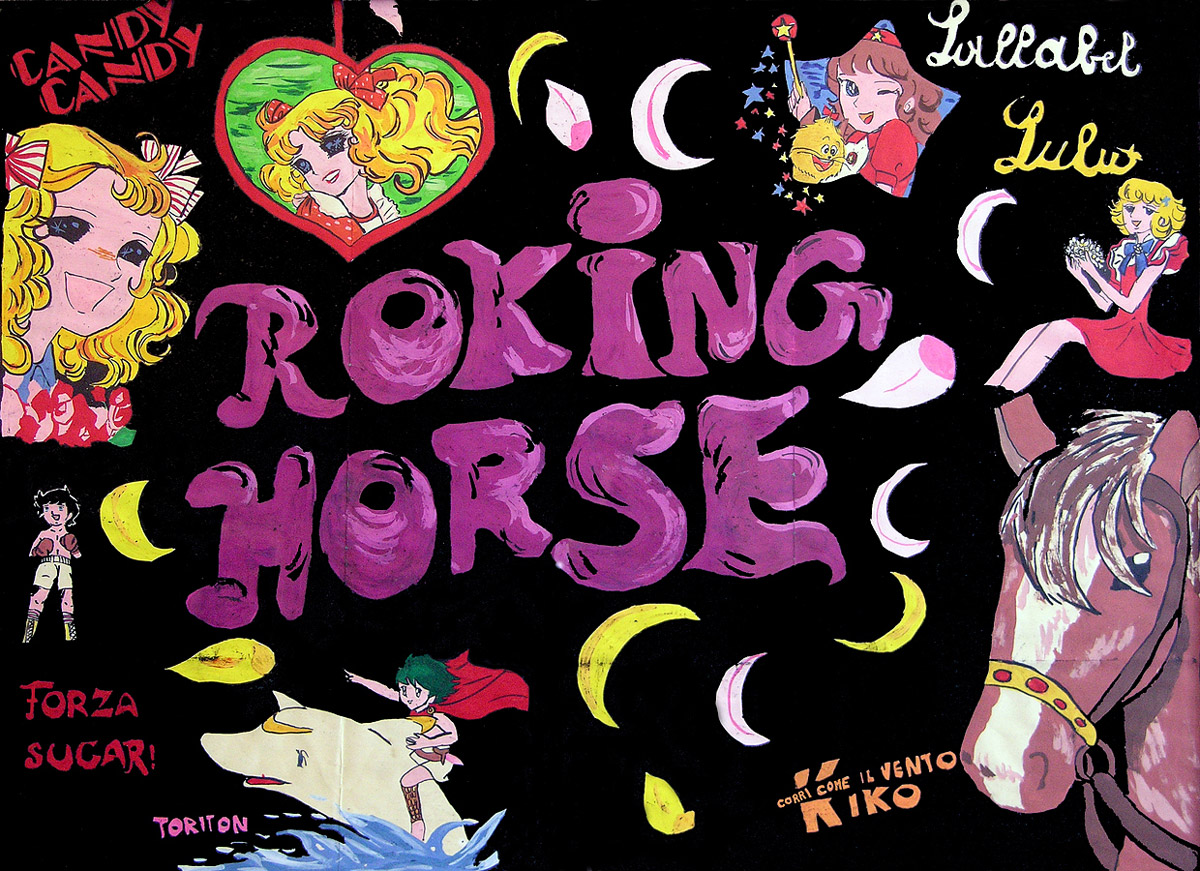 Il quadro dipinto da un superfan dei Rocking Horse che Olimpio teneva esposto nel suo ufficio in RCA
